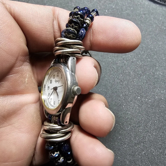 Legacy Ladies Quartz Fashion Watch Desert Heart Glass Bead Watch Band Working sh - Picture 3 of 10